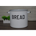 Dia 26cm Enamel Bread Box Storage Pot Potato Pot With Lid